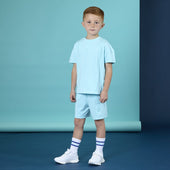 Mitch & Son Boys Turquoise Pin Tuck T-shirt and Short Set